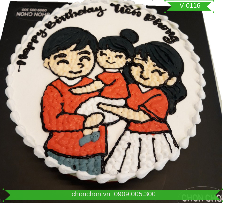 Bánh sinh nhật cho gia đình  trọn vẹn niềm hạnh phúc yêu thương 6751  Đặt  bánh tại Hunnie cake