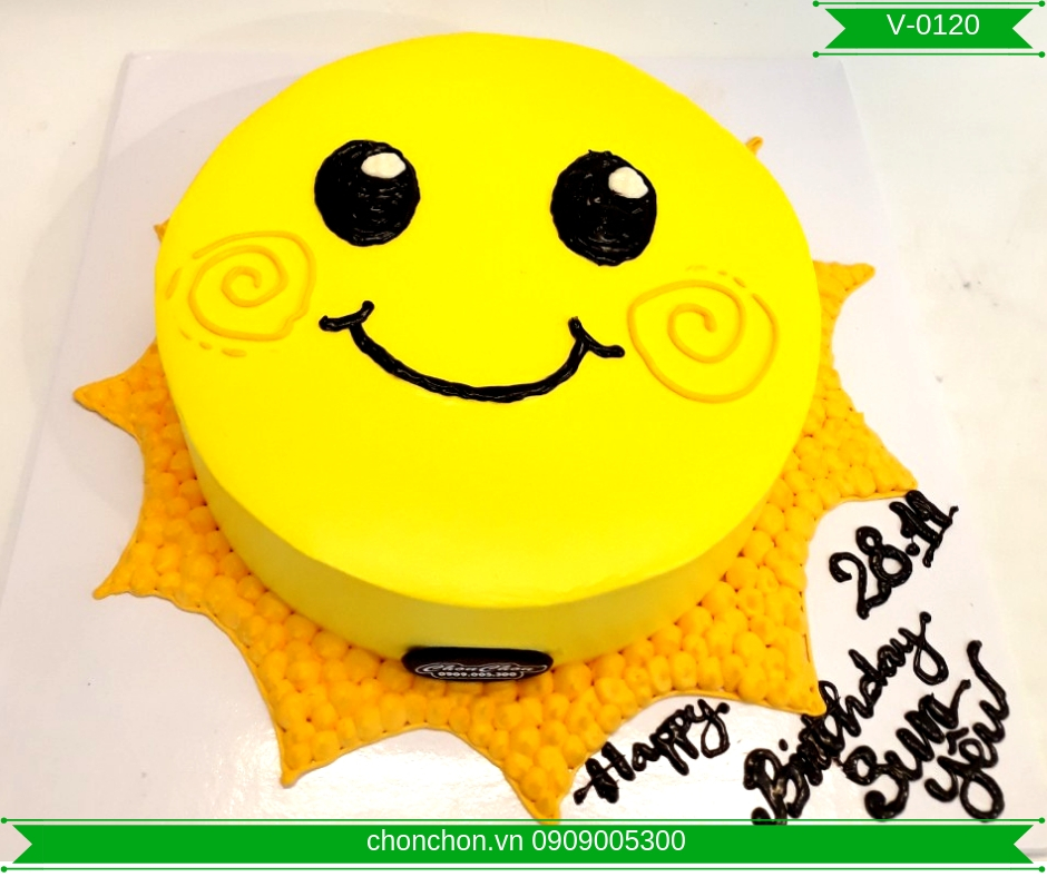 Bánh sinh nhật tông màu vàng gold đẹp nổi bật 7564  Bánh sinh nhật kỷ niệm
