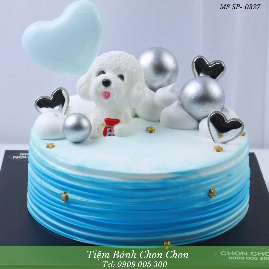 Bánh sinh nhật chó con dễ thương dành cho bé tuổi tuất MS SP- 0327 - Tiệm  Bánh Chon Chon