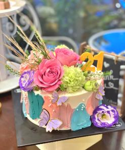 Bánh sinh nhật bắt hoa kem 3