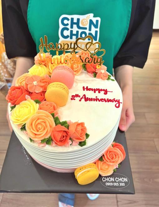 Bánh sinh nhật bắt hoa kem 6